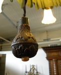 Details zu Bediensteten - Butler - Klingel - Knopf aus geschnitztem Holz